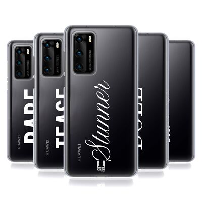 HEAD CASE DESIGNS GIRL GRAPHIC TEXTS SOFT GEL CASE FOR HUAWEI PHONES 4