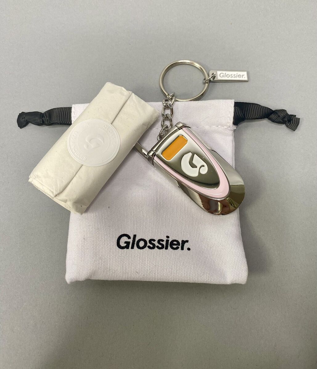 Glossier Los Angeles Flip Phone Mirror Keychain LA Exclusive Glossier Los Angeles Flip Phone Mirror Keychain LA Exclusive