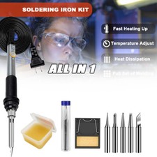 60W Electric Soldering Iron Welding Gun Tool Kit Solder Wire Desoldering Pump US