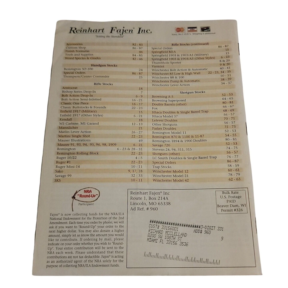 Reinhart Fajen Catalog 1996 Catalog Ephemera Catalogue - Image 4 of 4