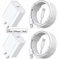 For iPhone 14 13 12 11 Pro XR PD Fast Charger Cord 20W USB-C Power Adapter Block