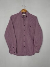 Frederik Anderson Copenhagen Men Light Purple Cotton Long Sleeve Shirt Size M