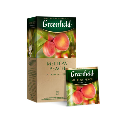 GREENFIELD MELLOW PEACH Aromatisierter Grüner Tee Mandarine Pfirsich Rose
