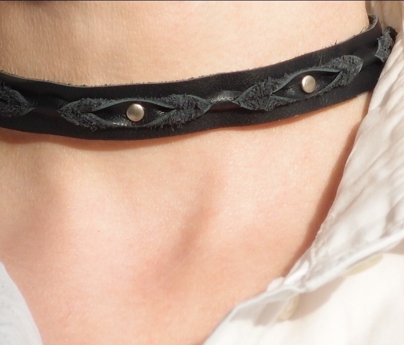 Choker Necklace How To Make Adjustable Leather Necklace Tahitian