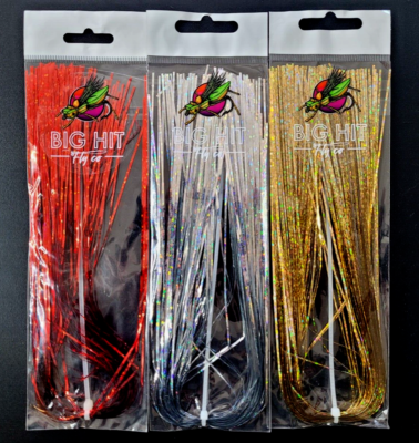 HOLOGRAPHIC TINSEL FLASH - 1mm - 3 COLORS - Fly Tying Materials 