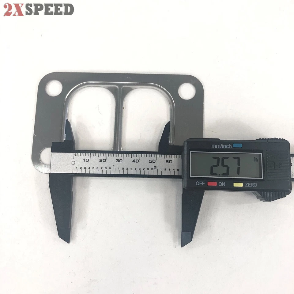 Junta turbo de alimentación de entrada dividida T3 juntas de acero inoxidable de doble desplazamiento 4 pernos Foto 2 de 4