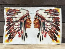 Vintage Meyercord Decal 1503 B American Indian Chief Headdress