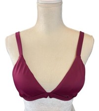 Andie Swim The Caicos Bikini Top Women  s Size Medium Plum Purple Adj Straps New 
