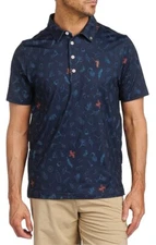 NWT William Murray Men's Garnish Golf Polo Navy L XL 2XL UPF Comfort D1