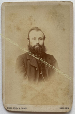 orig. CDV photo photograph man Mr. Fashion around 1860 Giessen Philipp Uhl