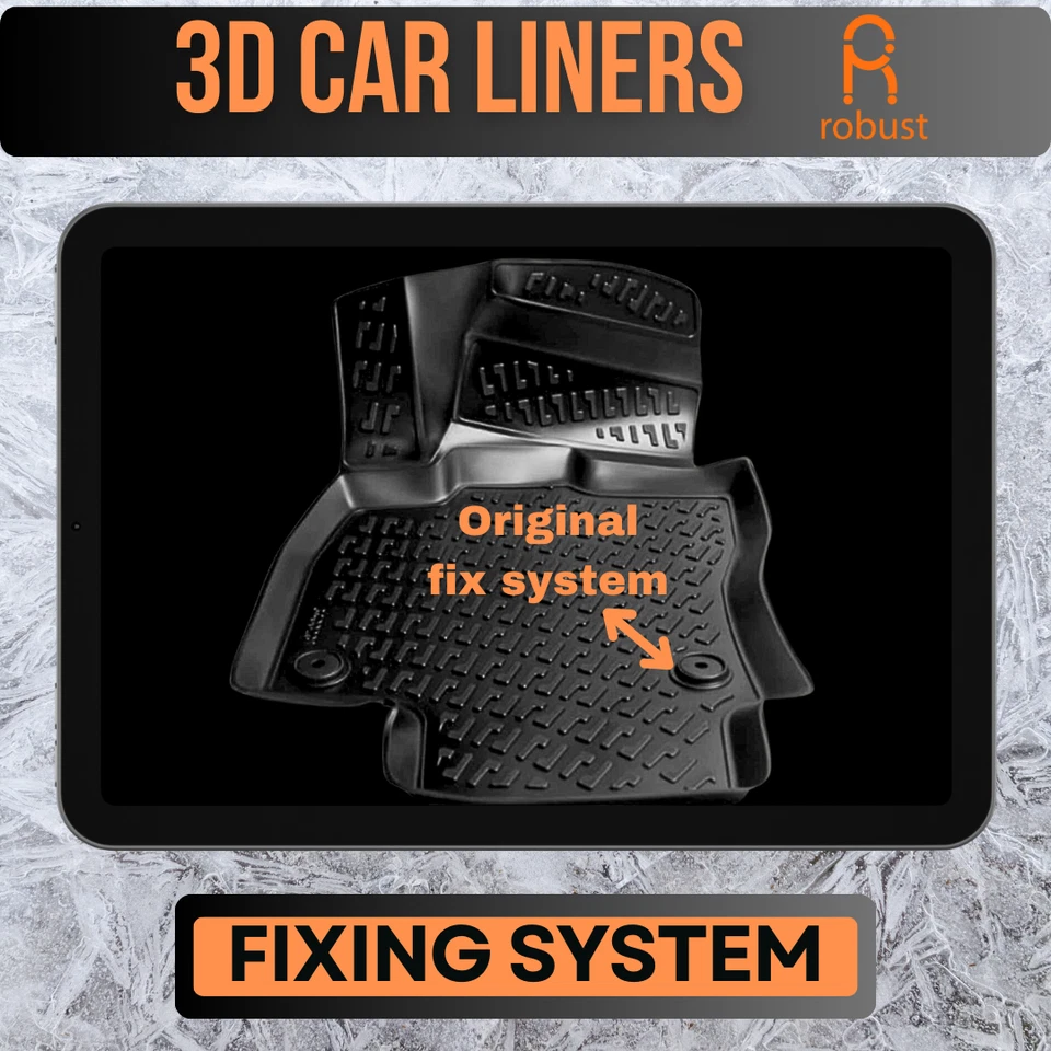 3D Car Floor Mats Liners Fits Mitsubishi Montero 2012-2017 All Season Heavy Duty - Image 4 of 4