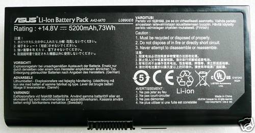 Batteria BLESYS 14,8V 4400mAh Per ASUS M70V, X71, G71, N70SV E Serie Simili | Ricambio A42-M70 8 Celle