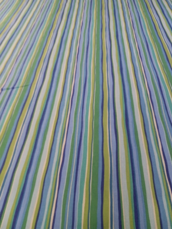 Braemore Wavy Stripe Shades of Blues/Greens Cotton Blend Colorful 2,25 Yards - Image 4 of 4
