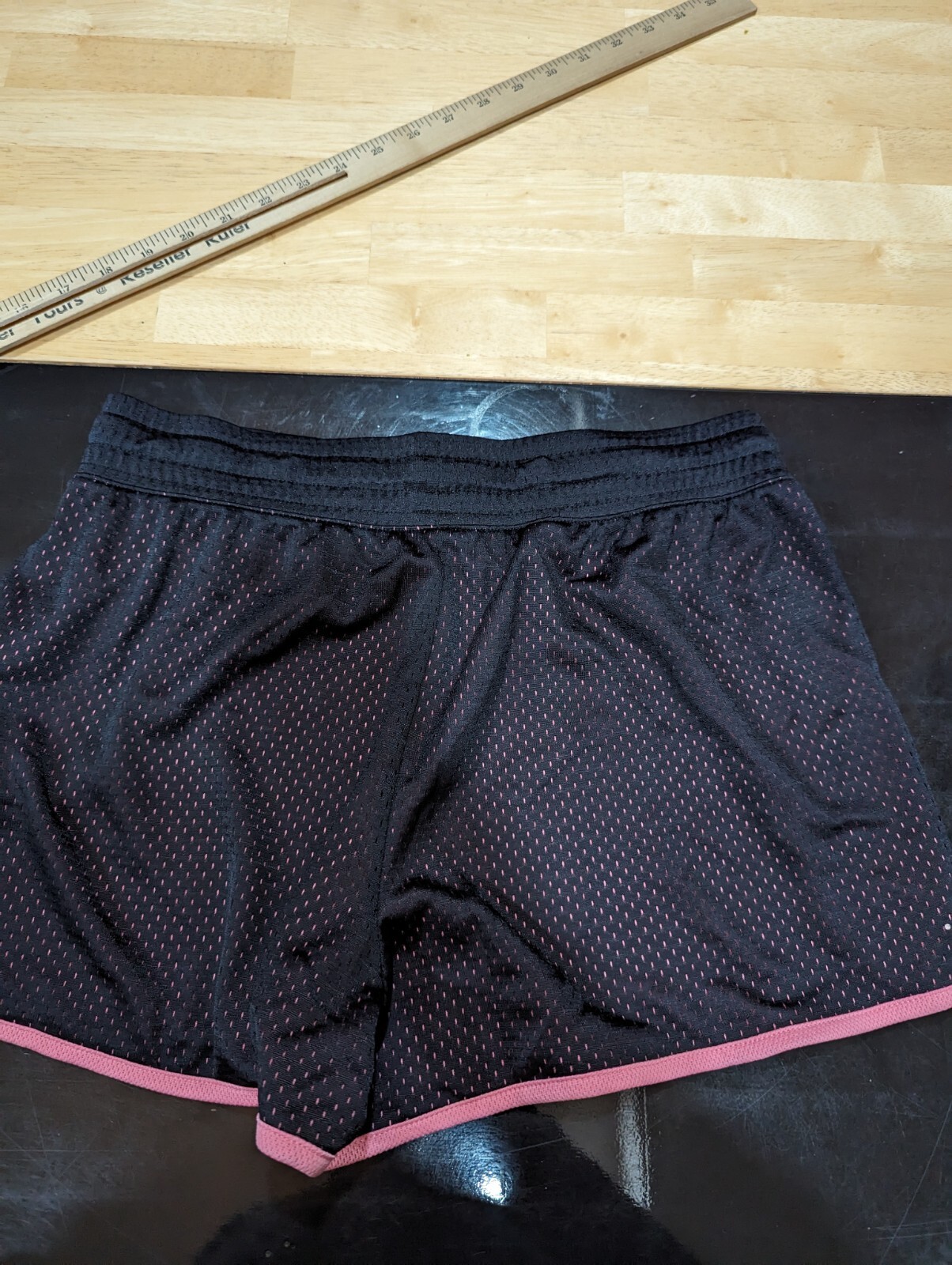 pantaloncino fila sport nero rosa activewear taglia M