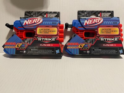 2 New NERF ALPHA STRIKE CLAW QS  +  EASY LOAD 4 Soft Dart Toy Shoot Gun Fast