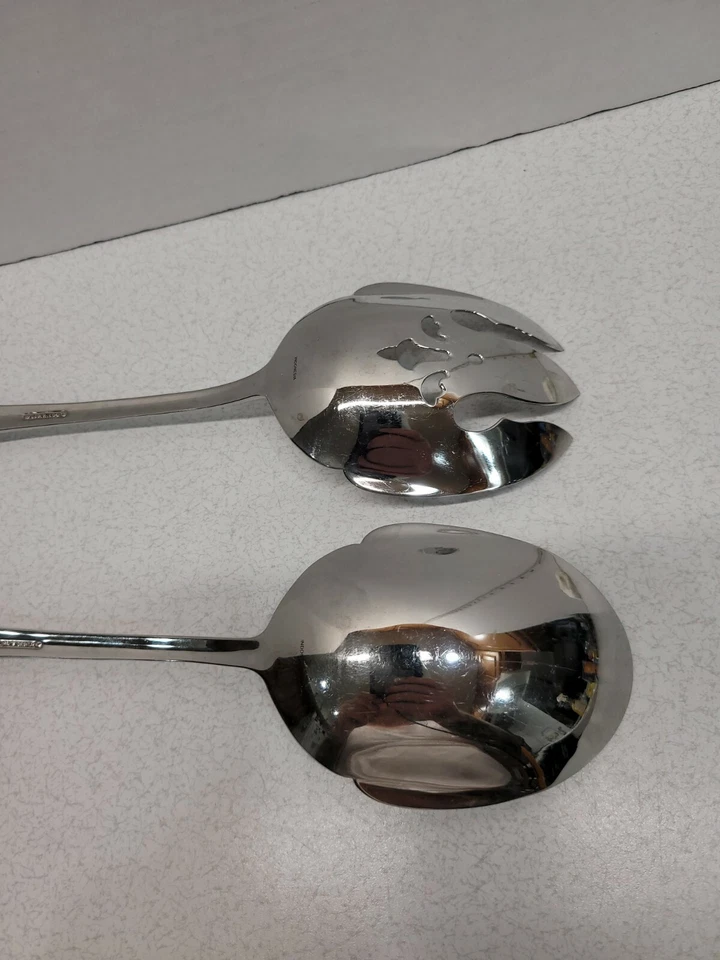 Gorham Stainless 18/8 Silver Large Serving Fork And Spoon 11" EUC - Image 4 of 4