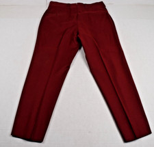 Vintage Wool Pants Hickey Freeman Size 32 x 28 60s Merlot Straight Leg Made USA