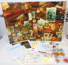 Scrapbook Supplies Lot Album Large 12"x14" Explore Travel 100 Pages Refillable