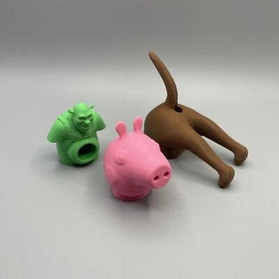 MARKENLOS Zahnpasta Aufsatz in 3 Varianten: Hund, Shrek oder Peppa Wutz / Peppa Pig