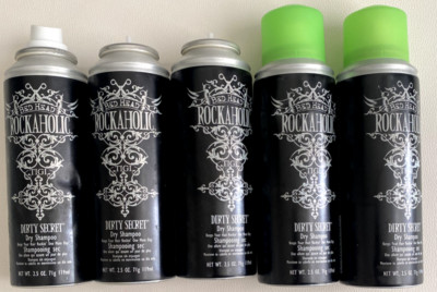 BED HEAD TIGI ROCKAHOLIC DIRTY SECRET DRY SHAMPOO 2.5OZ Missing Caps   (5 Pack)