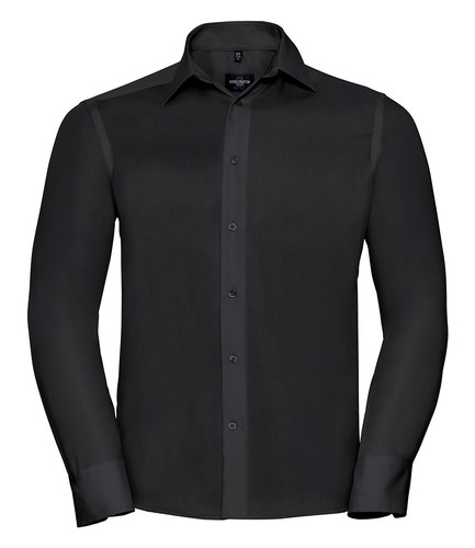 Russell 958M Mens Mans Long Sleeve Tailored Non-Iron Cotton Shirt - Picture 6 of 8