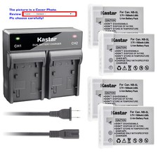 Kastar Battery AC Rapid Charger for Canon NB-5L NB5LH Digital IXUS 900 Ti 900Ti