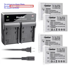 Kastar Battery AC Rapid Charger for Canon NB-5L NB-5LH & Digital 810 IS 810IS