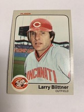 1983 Fleer Cincinnati Reds Larry Biittner