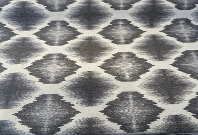 Obli Circles Charcoal Reversible Heavy Woven upholstery Fabric 62'' by the yard
