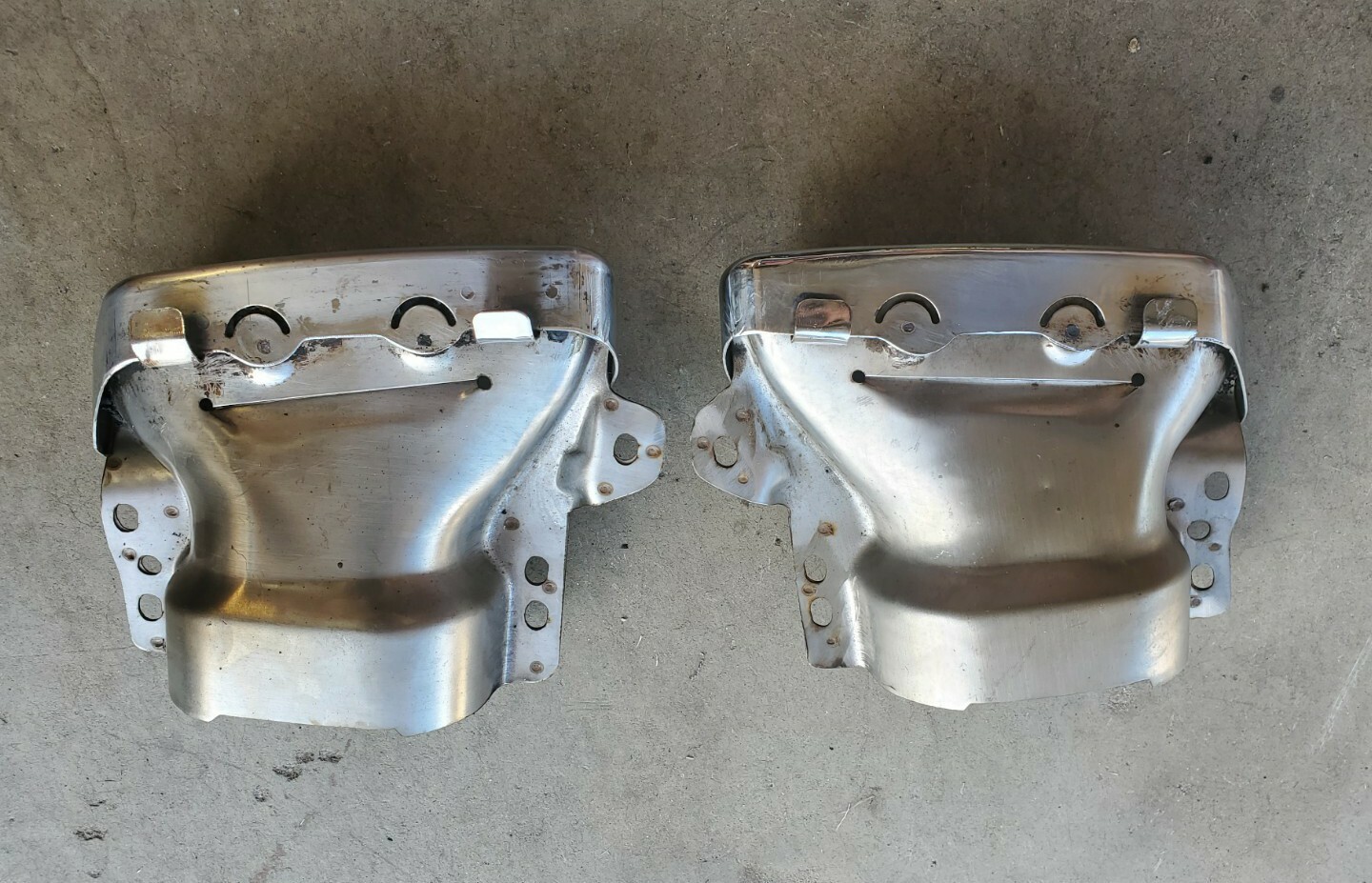 Pair Rear Exhaust Tail Pipe Extension Tip Heat Shield Fit For Mercedes