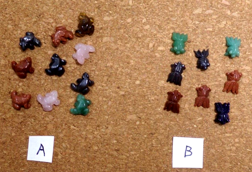 LOT HANDCARVED GEMSTONE FETISH BEADS (CHOOSE A frogs, or B fish) BZ8CR v88cr ZA5 - Picture 2 of 6