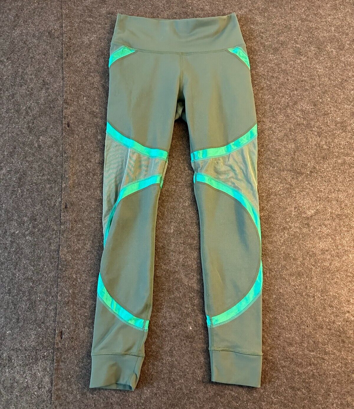 Leggings elásticos Fabletics PowerHold para mujer pequeños de malla verde brillo definir