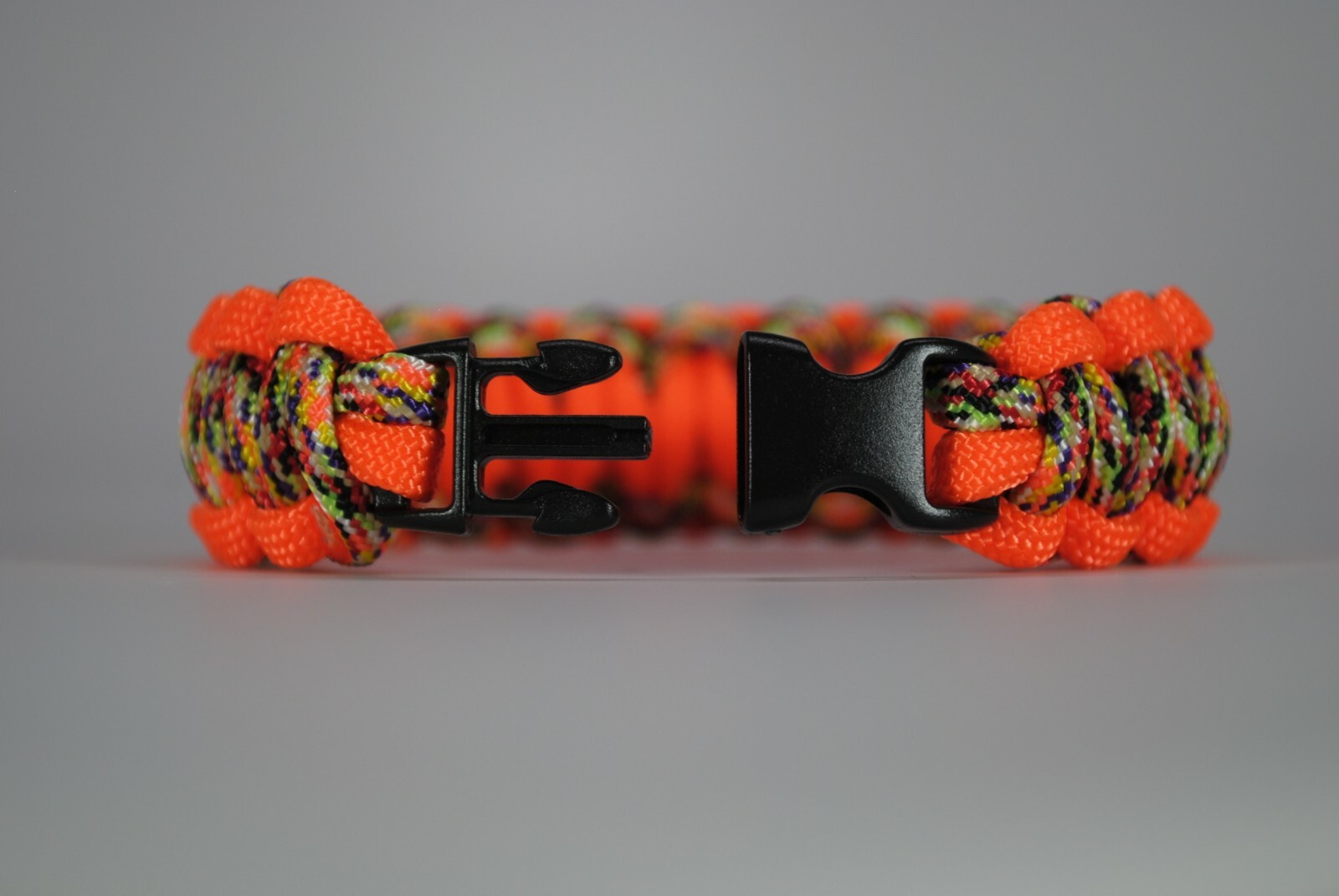550 Paracord Survival Bracelet Cobra Orange/Overkill "Made in the USA"