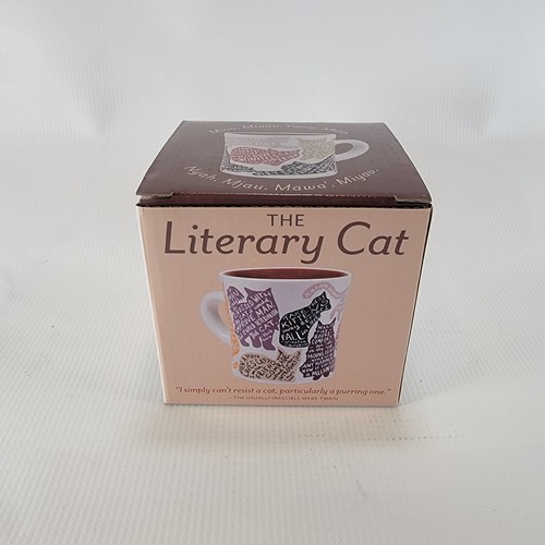 Nueva Taza Literaria Gato 12oz Con Caja De Regalo, Citas De Gatito De Amantes Felinos Taza - Imagen 6 de 6