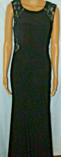 Size 4 Xscape Black & Nude Beaded Lace Long/Maxi Formal Women Dress $249