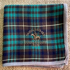 MAN HANDKERCHIEF CLASSIC GREEN  BROWN PLAIDS COTTON POCKET ART SQUARE 17   SB7