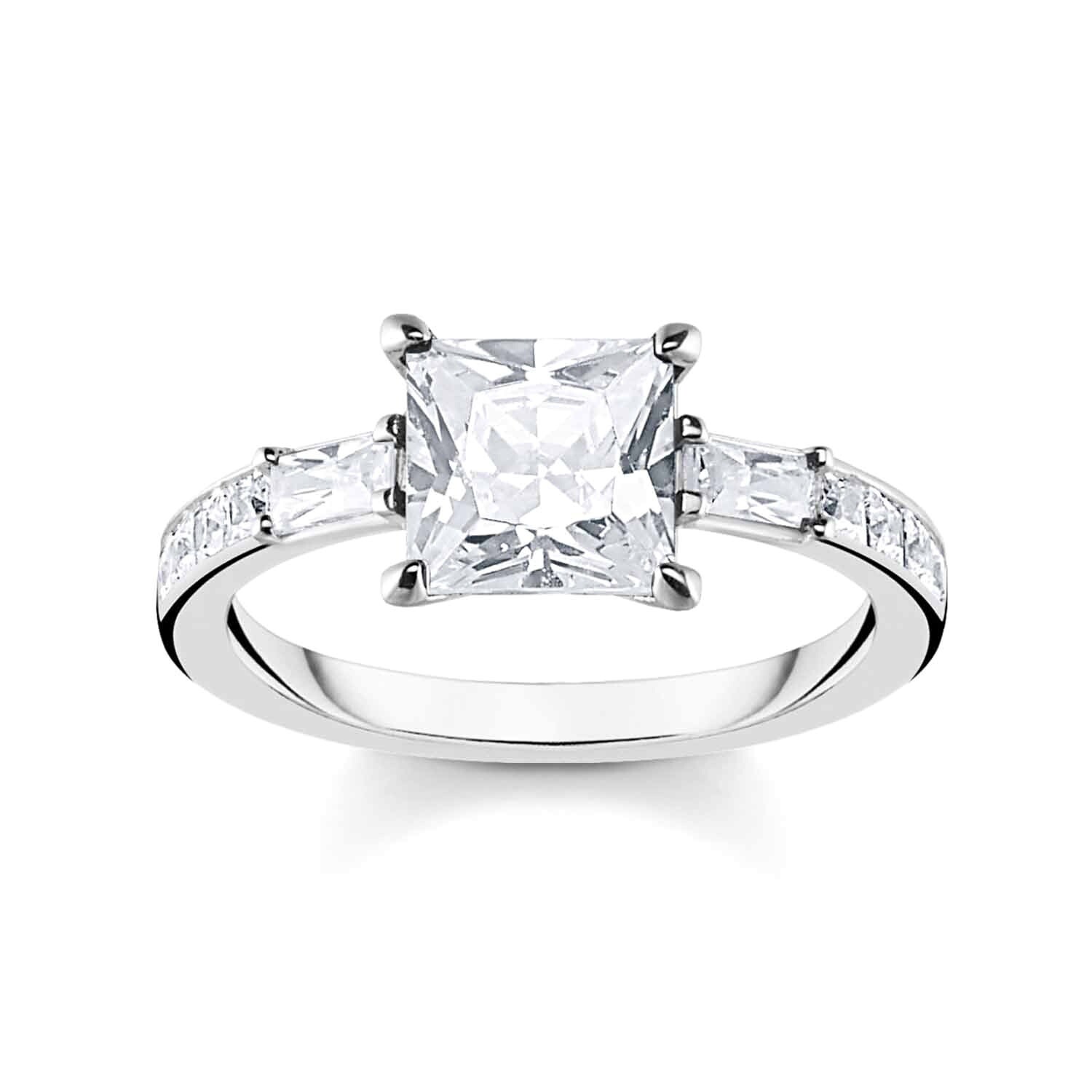 ТОМАС САБО Шмак Дамен-Кольцо Silber Weiße Steine TR2380-051-14