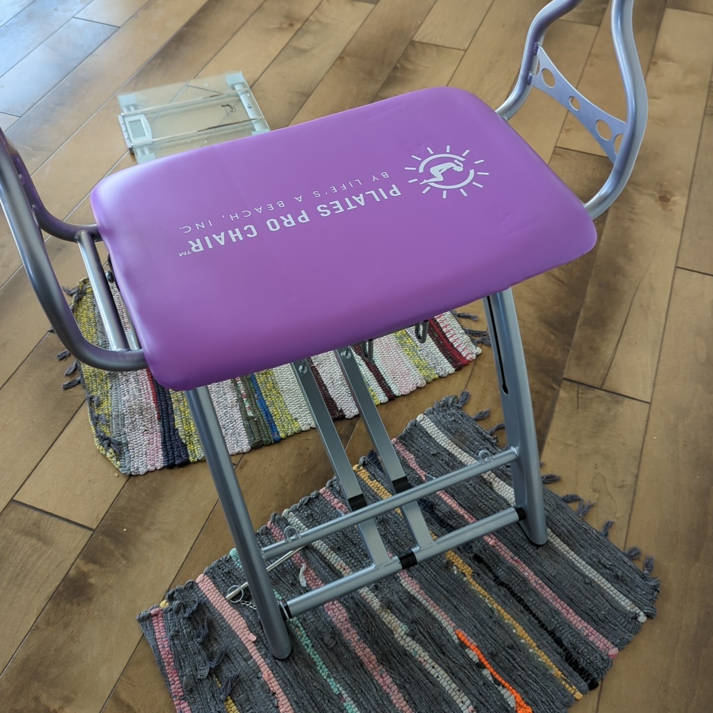 Life's A Beach Pilates Pro Chair Workout Exercise Machine Lavender eBay