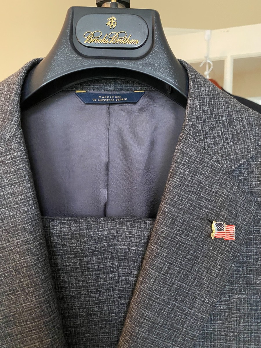 Brooks Brothers 1818 Regent Suit Grey Microcheck 38S NWT | eBay