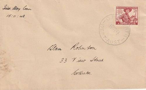 1948 Australia FDC cover Pan Pacific Scout Jamboree
