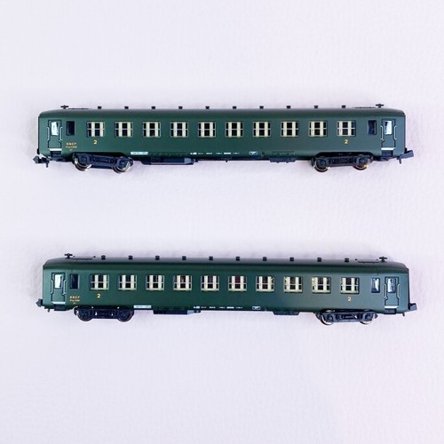 2 voitures DEV AO B10 2CL" Sud Est, Sncf, Ep IIIb- REE NW283 - N 1/160 - Photo 2/4