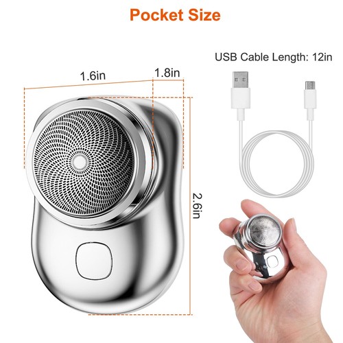 Men's Electric Beard Shaver Trimmer Razor Rechargeable Hair Shaving Machine USB - Picture 42 of 55