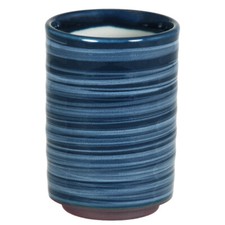 Japanese Yunomi Sushi Tea Cup 3.75" H Porcelain Spruce Blue Made in Japan