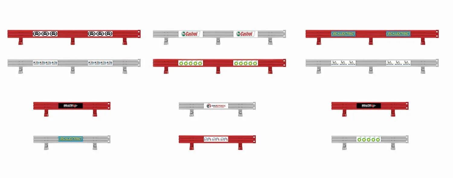 NEW Scalextric Crash Barriers With Stickers - C8191
