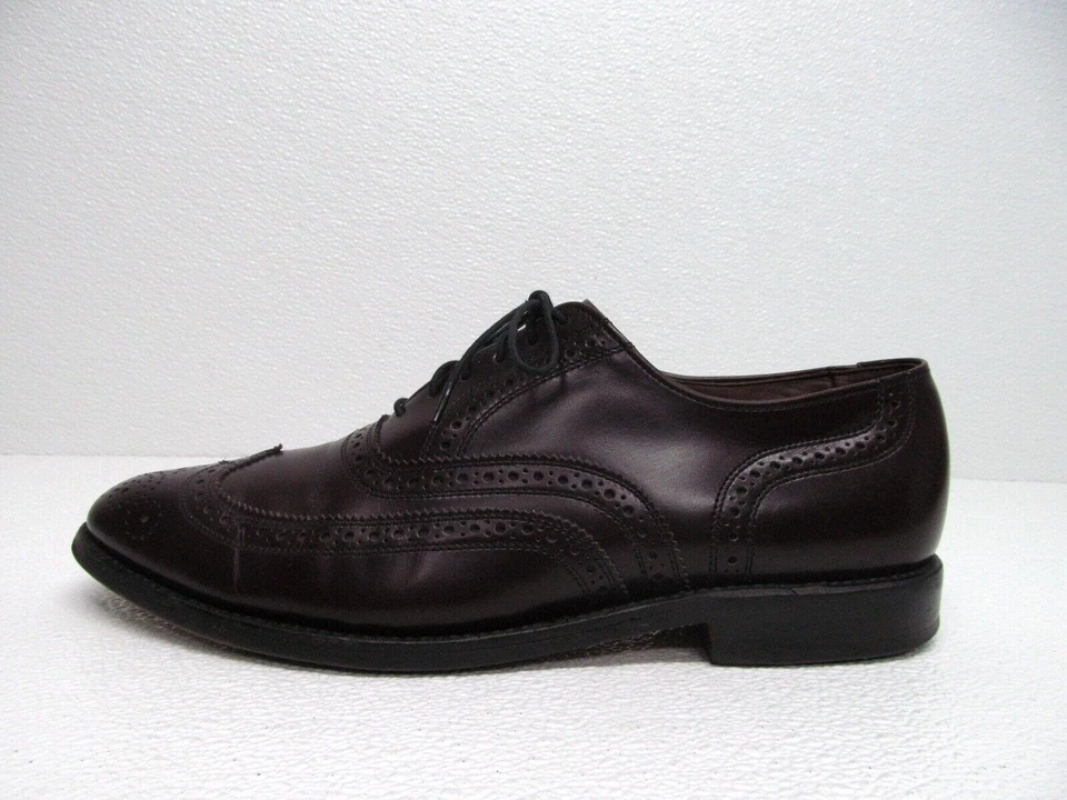 Oxford Allen Edmonds Lloyd punta de ala cuero borgoña para hombre talla 9 C Foto 4 de 4
