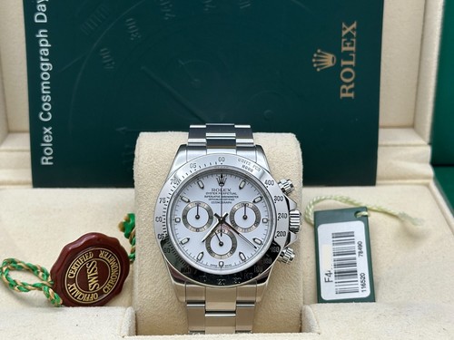 Rolex Daytona 116520 White Dial Stainless Steel Box Booklet 40mm