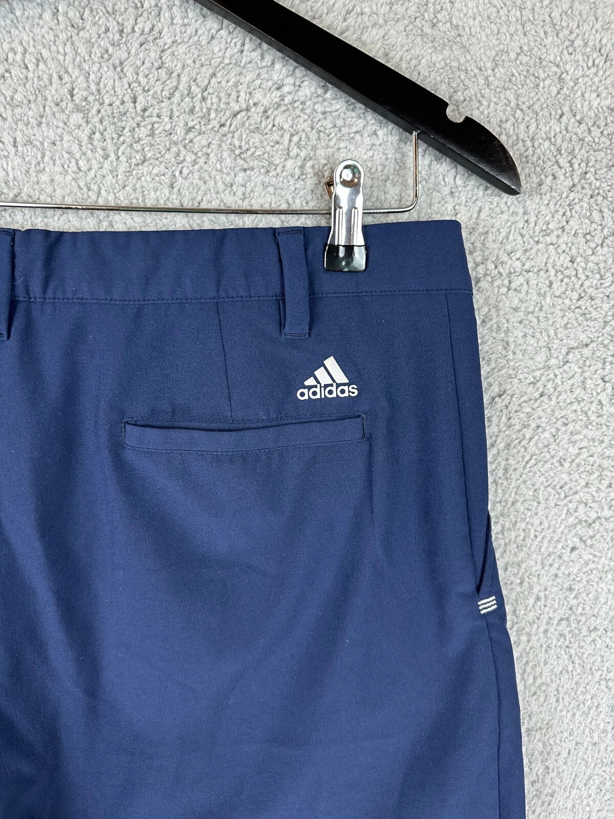 Adidas Ultimate PRIMEGREEN pantaloncini chino uomo taglia 36 blu bermuda piatto davanti