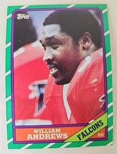 1986 Topps Football Card 363 William Andrews Atlanta Falcons 