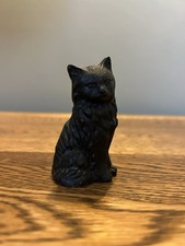 Antique Coal Cat Sculpture Figurine Collectable