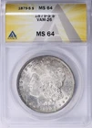 1879-S Morgan Silver Dollar ANACS MS-64 VAM-26 Doubled 879 Die Chips On Lips